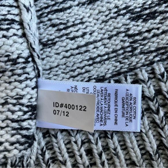 Express Mens 1/4 Zip Pullover Sz L Gray/Black Mock Neck Knit Preppy Y2K Everyday - Picture 10 of 10